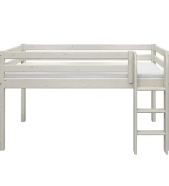 Senge-Flexa Halvhøj Seng m. Lige Stige - Classic - 210x110x120 cm - Hv
