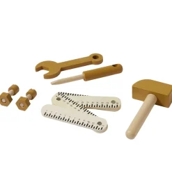 Legeværktøj-Flexa Play Værktøjssæt - 8 stk - Mustard/Naturalwood