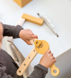 Legeværktøj-Flexa Play Værktøjssæt - 8 stk - Mustard/Naturalwood