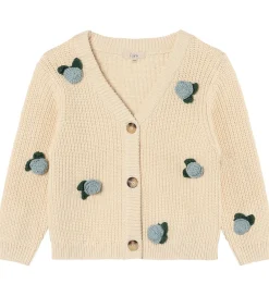 Fliink Striktrøjer*Cardigan - Strik - Cool Flower - Sandshell