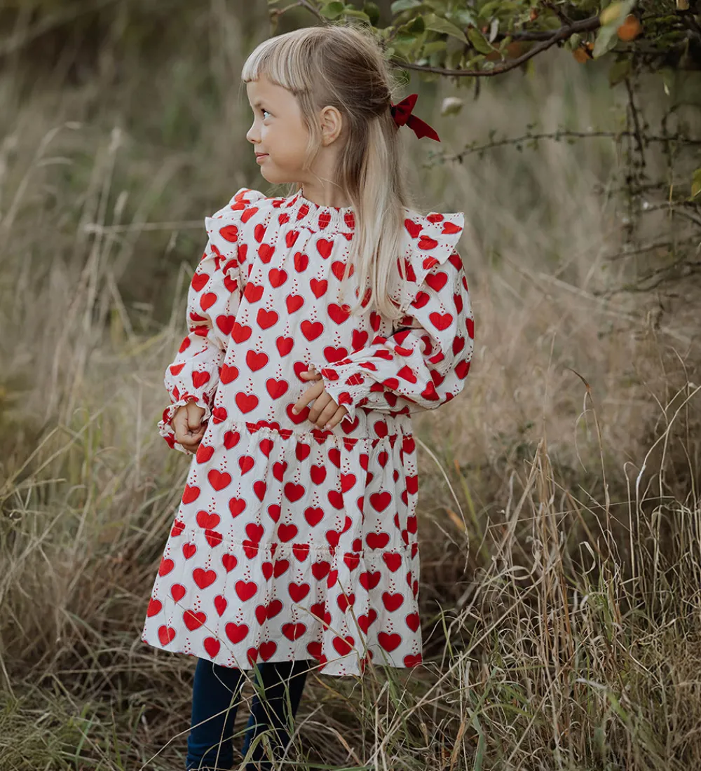 Fliink Kjoler*Kjole - Winter Heart - Sandshell AOP