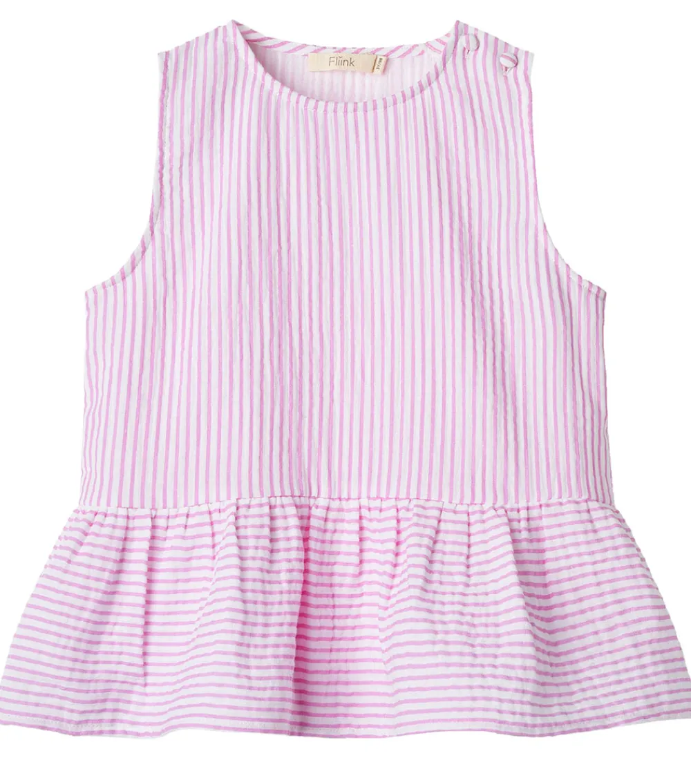 Fliink Toppe*Top - Ciao - Cloud Dancer/Pink Stripe