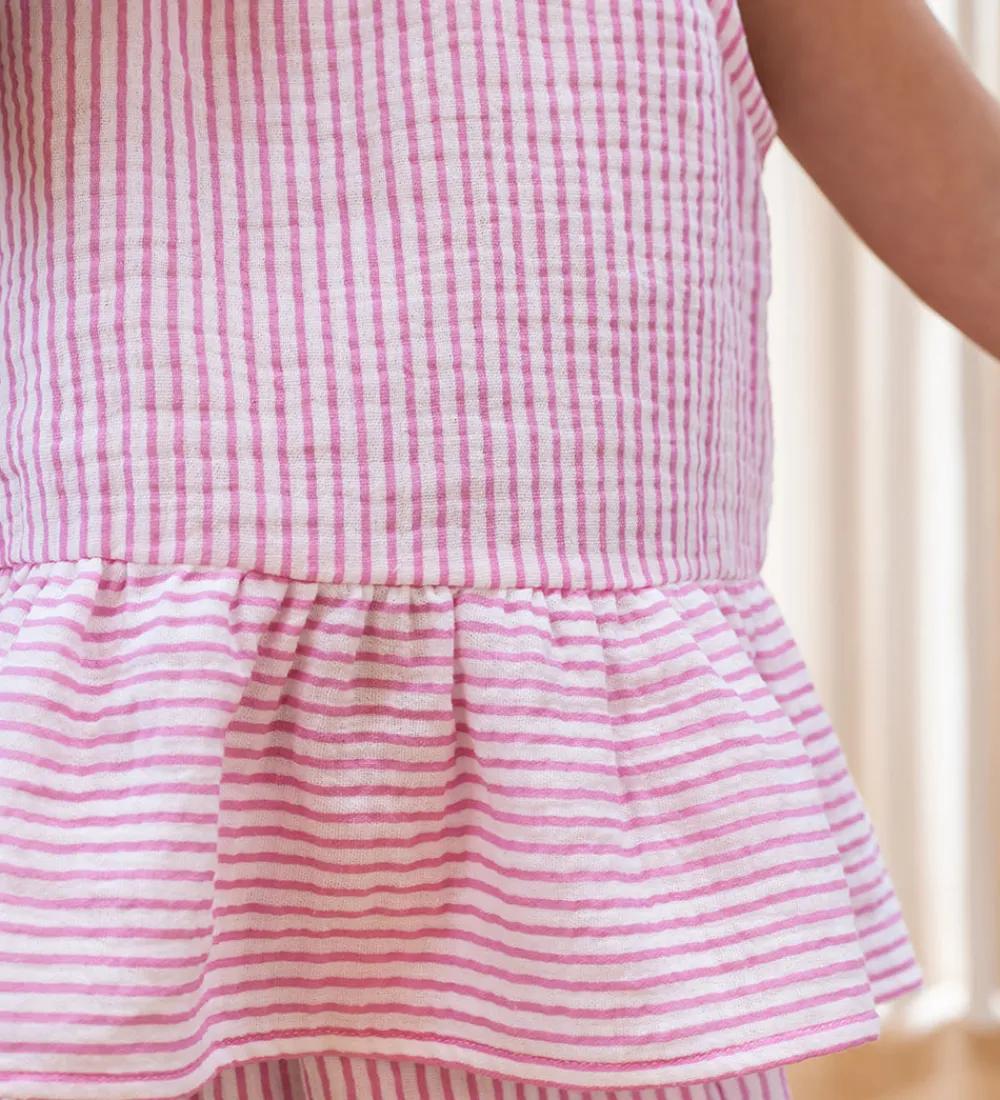 Fliink Toppe*Top - Ciao - Cloud Dancer/Pink Stripe