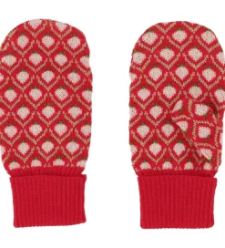 Handsker Og Luffer-Flöss Luffer - Uld - Zuri - Strik - Red Berry