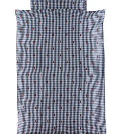 Flöss Sengetøj*Sengetøj - Junior - Nolly - Berry blue check