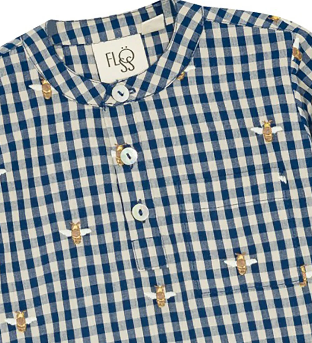 Flöss Skjorter*Skjorte - Olivian - Bee blue check