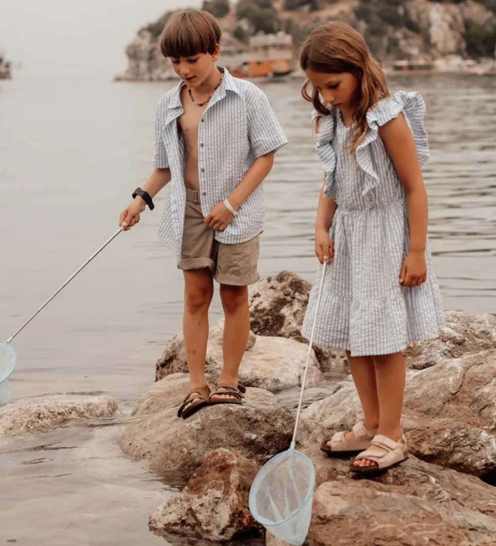 Strandlegetøj-Follow the Duck Net - Telescopic Net - Dusty Blue
