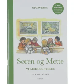 Læringsbøger-Forlaget Carlsen Opgavebog - Søren og Mette Vi Læser og Tegner -