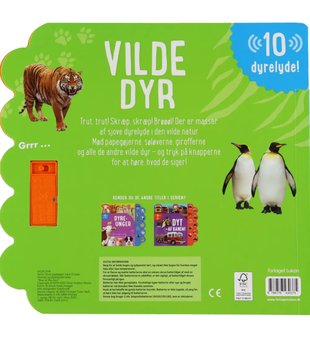Forlaget Tukan Bøger*Bog m. Lyd - Vilde Dyr - DA