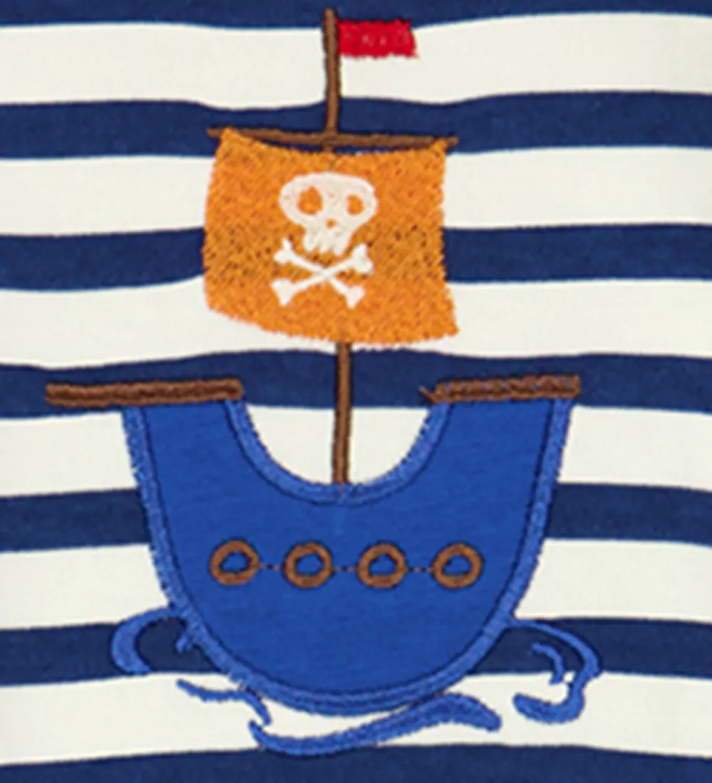 Sommerdragter-Freds World Sommerdragt - Stripe applique - Almond/ Navy