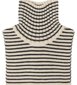 Tørklæder|Halsedisser-FUB Halsedisse - Strik - Uld - Ecru/Dark Navy