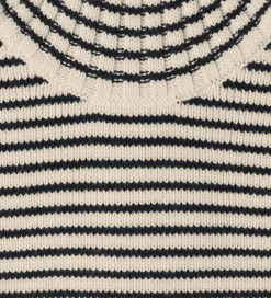 Tørklæder|Halsedisser-FUB Halsedisse - Strik - Uld - Ecru/Dark Navy
