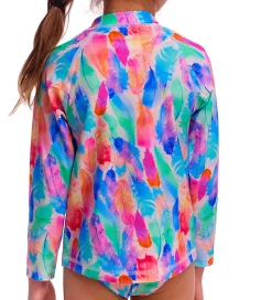 Svømmetøj|Svømning-Funkita Badebluse - Zippy Rash Vest - UV50+ - Tickle Pink