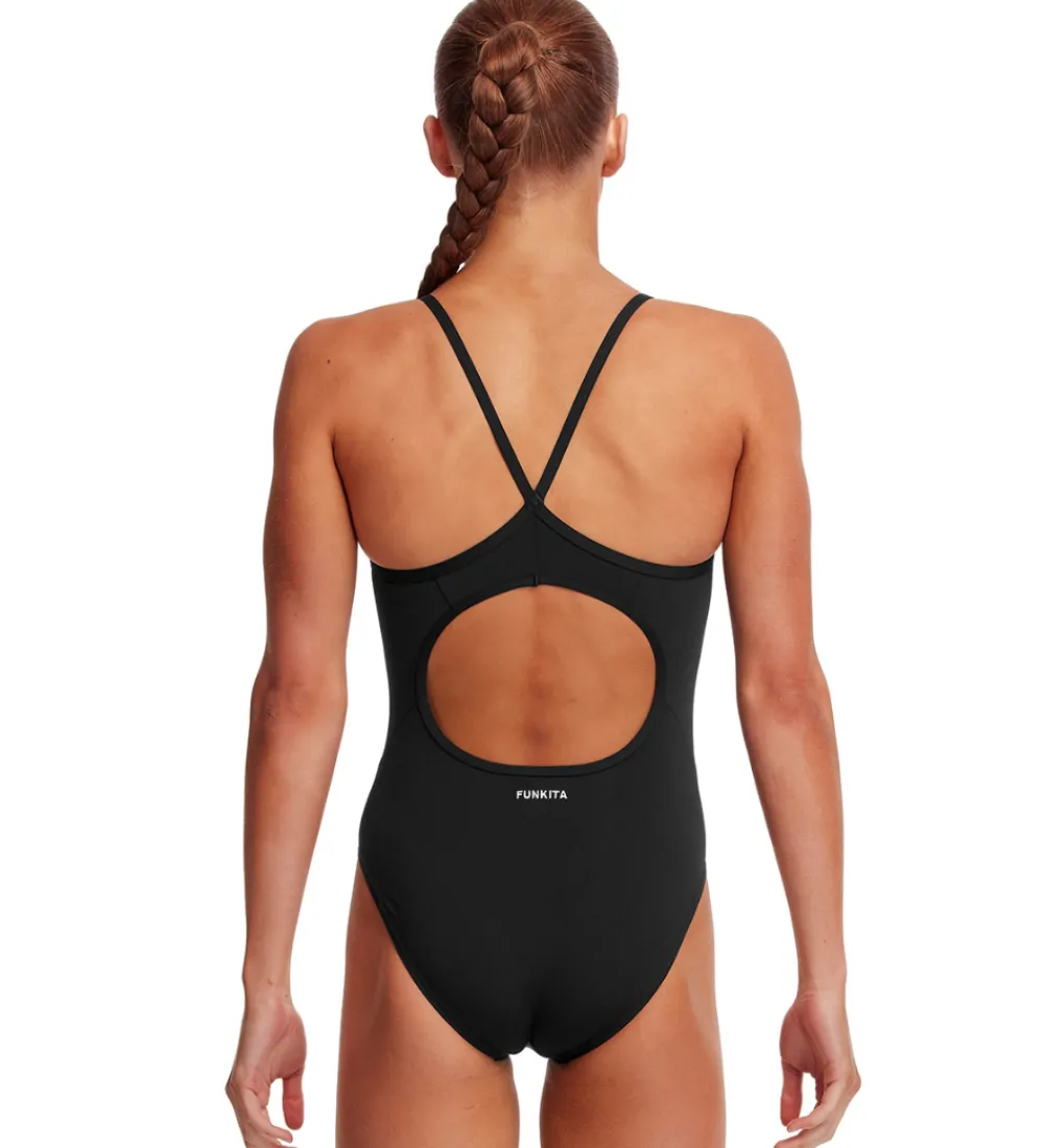 Svømmetøj|Svømning-Funkita Badedragt - Diamond Back - UV50+ - Still Black