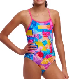 Svømmetøj|Svømning-Funkita Badedragt - Diamond Back - UV50+ - Pixel Paradise