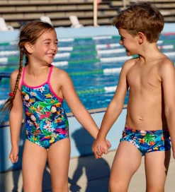 Svømmetøj|Svømning-Funkita Badedragt - Printed One Piece - UV50+ - Birdie Wordie
