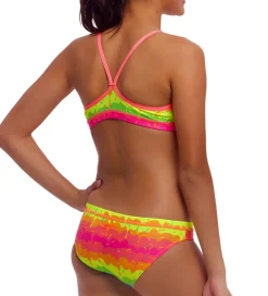 Funkita Svømmetøj|Svømning*Bikini - Racerback - UV50+ - Melting Mayhem