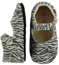 Skindfutter-Fuzzies Ballerina Hjemmesko - Tess - Zebraprint