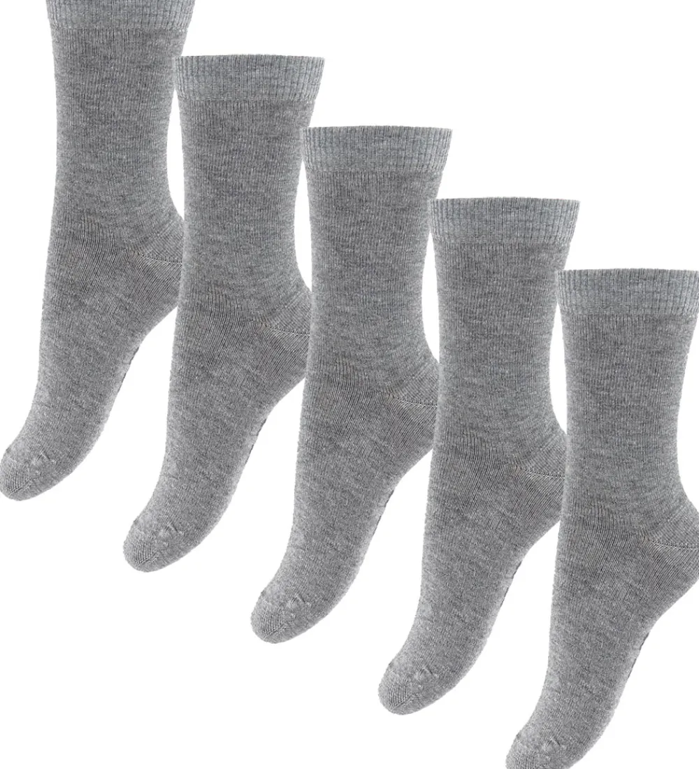 Fuzzies Strømper*Strømper - 5-pak - Gråmeleret