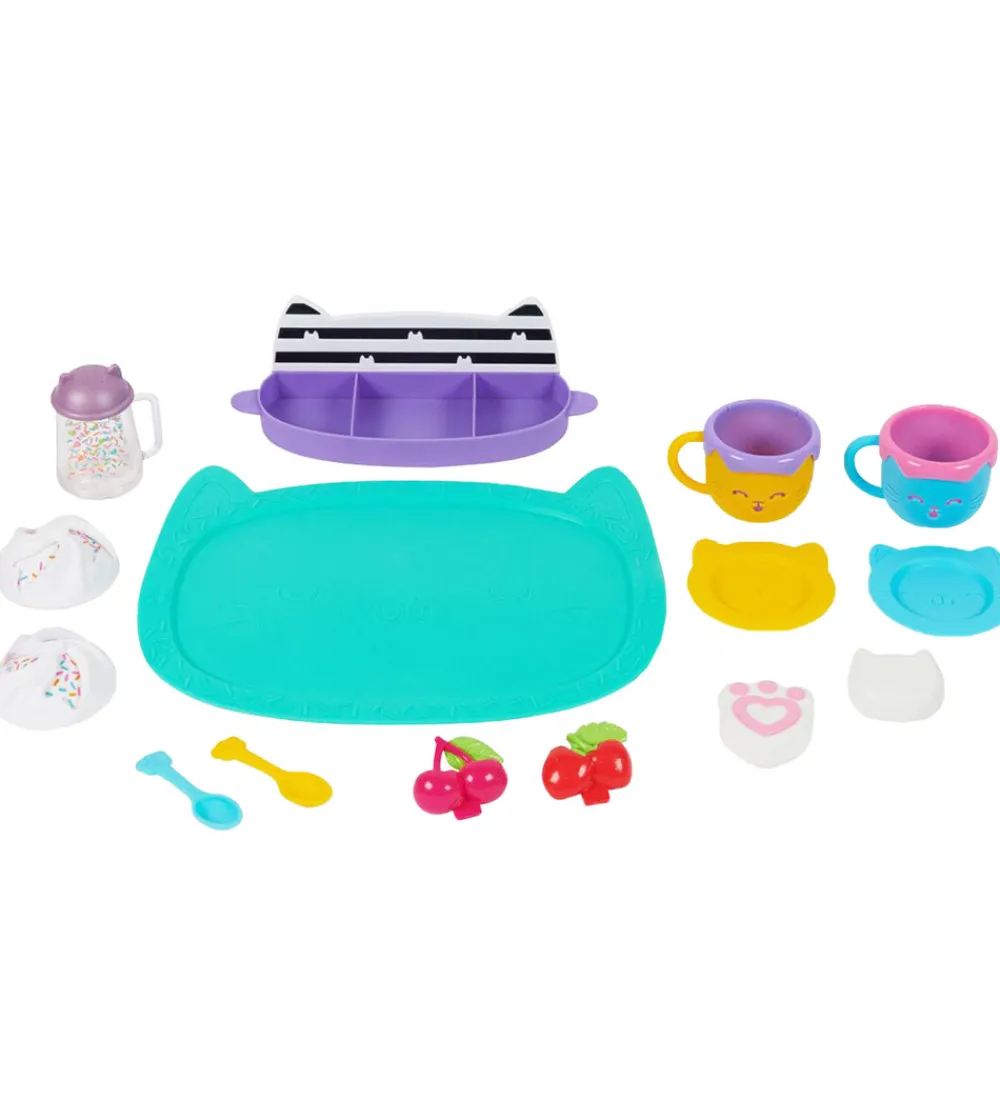Legemad-Gabby's Dollhouse Sæt - 15 Dele - Sprinkle Party Sweet Treat Set