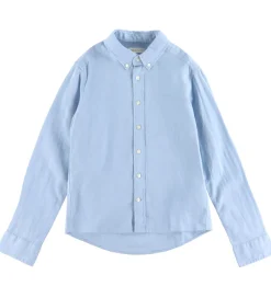 Konfirmationstøj-GANT Skjorte - Hør/Bomuld - Fresh Blue