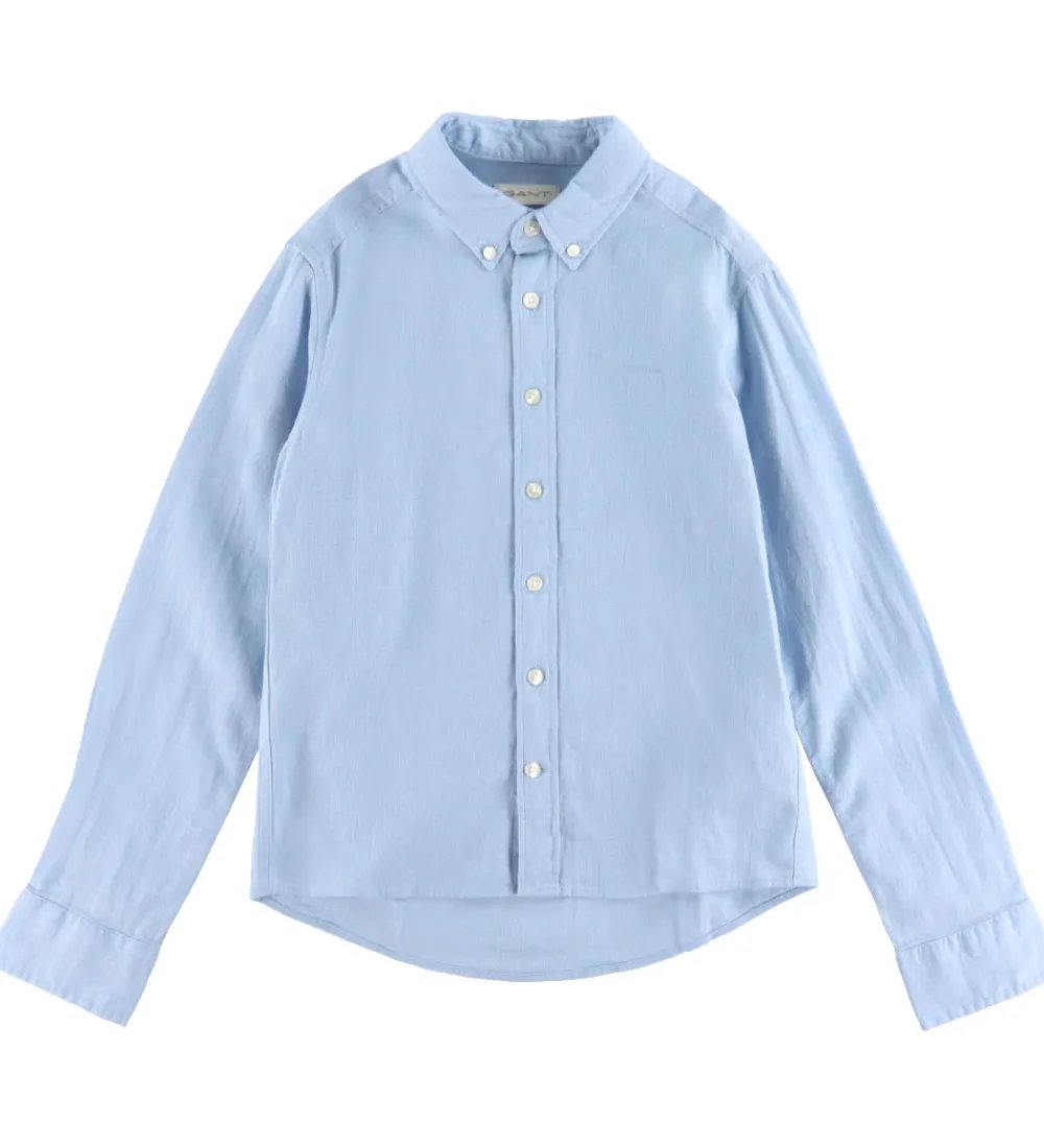 Konfirmationstøj-GANT Skjorte - Hør/Bomuld - Fresh Blue