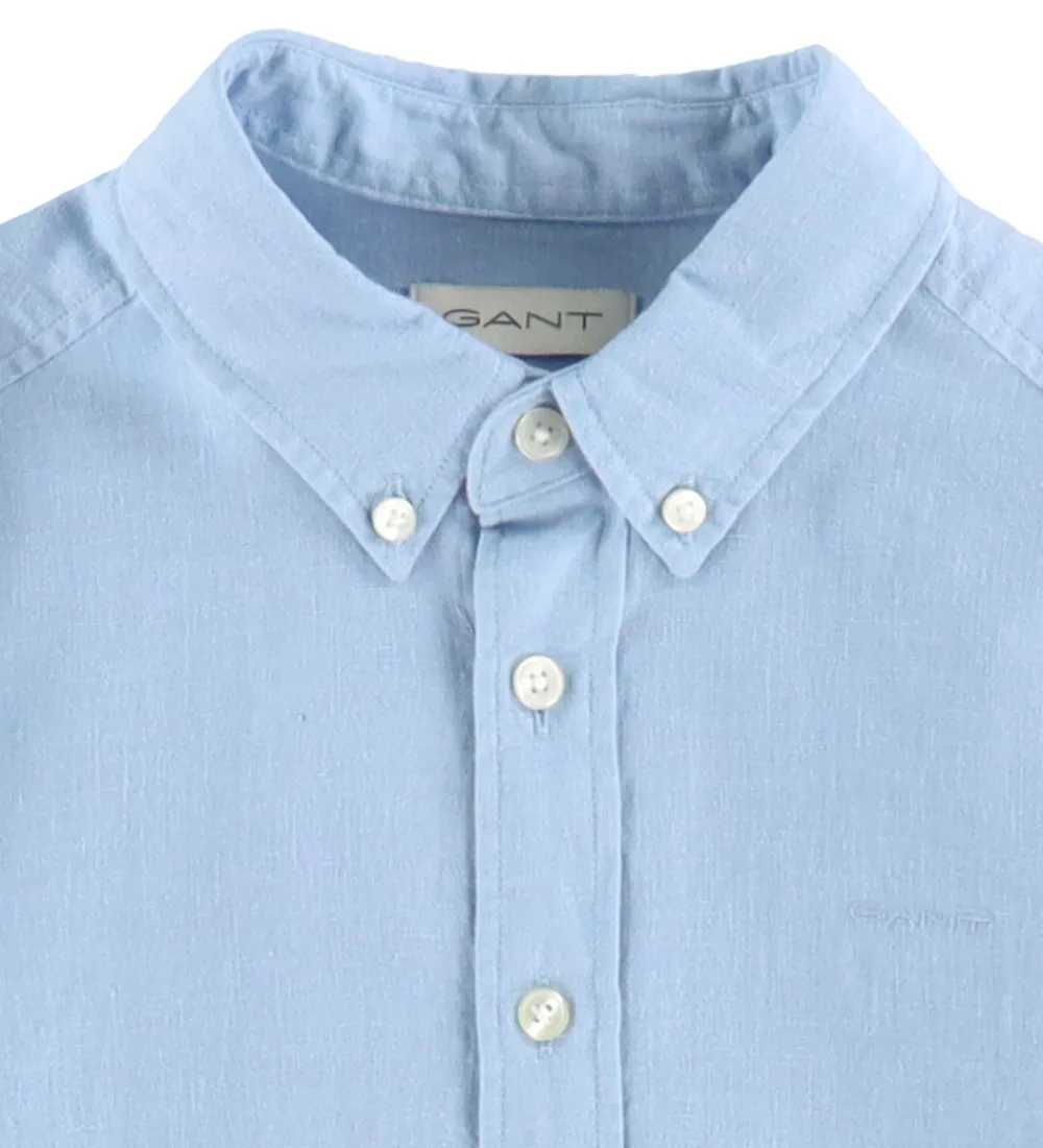 Konfirmationstøj-GANT Skjorte - Hør/Bomuld - Fresh Blue