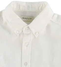 GANT Konfirmationstøj*Skjorte - Hør/Bomuld - Hvid