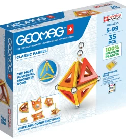 Geomag Magnetlegetøj*Magnetsæt - Classic Panels Recycled - 35 Dele