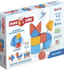 Geomag Magnetlegetøj*Magnetsæt - Magicube Shapes Animal Recycled - 9 Dele
