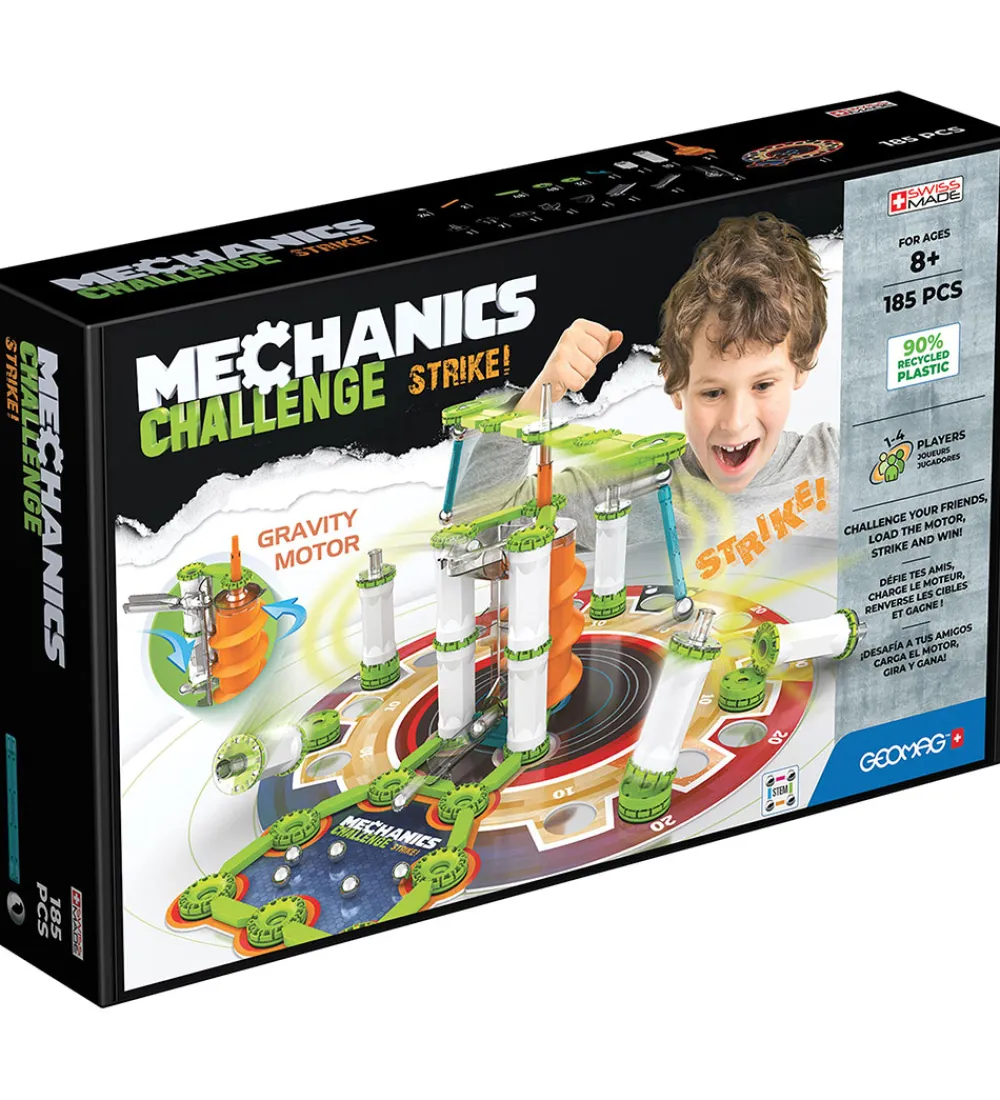 Geomag Spil|Magnetlegetøj*Magnetsæt - Mechanics Challenge Strike - 185 Dele