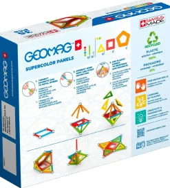 Magnetlegetøj-Geomag Magnetsæt - Supercolor Panels Recycled - 35 Dele