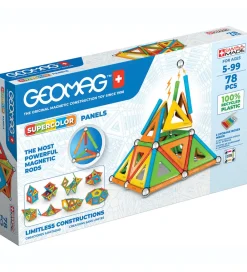 Geomag Magnetlegetøj*Magnetsæt - Supercolor Panels Recycled - 78 Dele