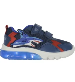 Blinkesko-Geox Blinkesko - J Ciberdron - Navy/Rød