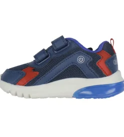 Blinkesko-Geox Blinkesko - J Ciberdron - Navy/Rød