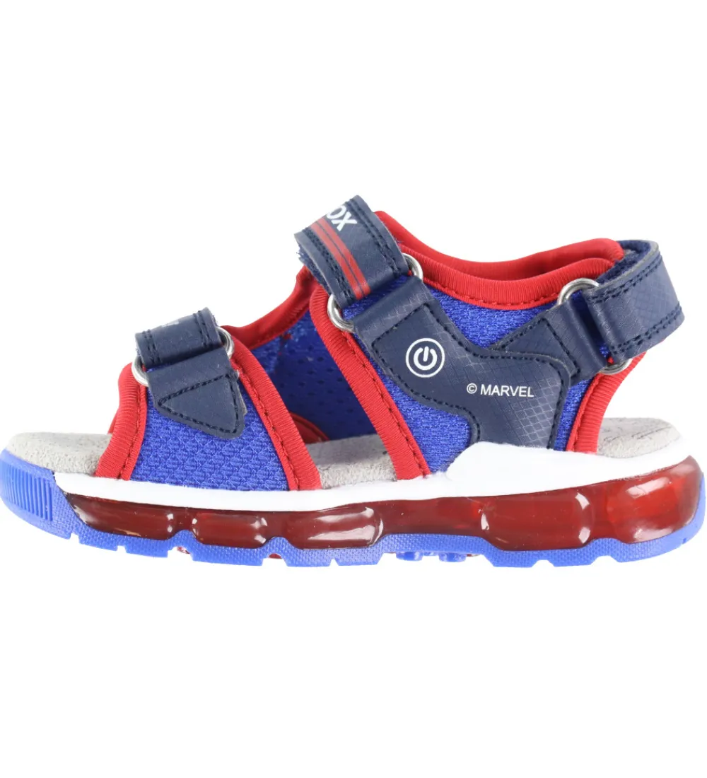 Blinkesko-Geox Sandaler m. Lys - Android - Marvel Spider-Man - Navy/Red