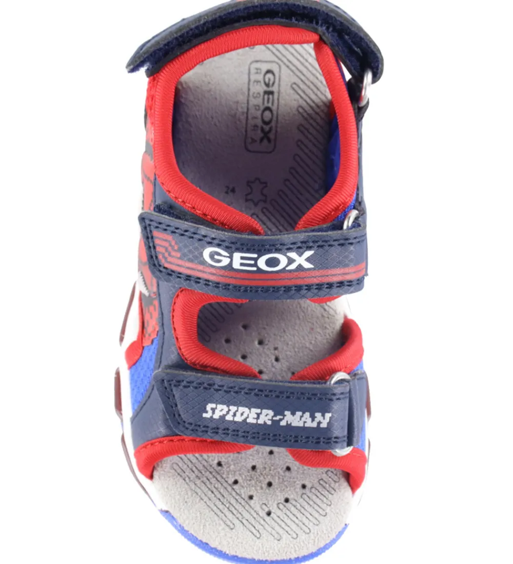 Blinkesko-Geox Sandaler m. Lys - Android - Marvel Spider-Man - Navy/Red