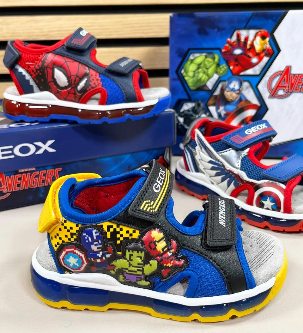 Blinkesko-Geox Sandaler m. Lys - Android - Marvel Spider-Man - Navy/Red