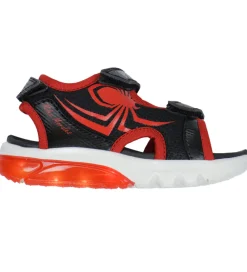 Geox Blinkesko*Sandaler m. Lys - Ciberdron - Sort/Rød