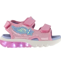 Blinkesko-Geox Sandaler m. lys - Ciberdron - Pink/LT Sky