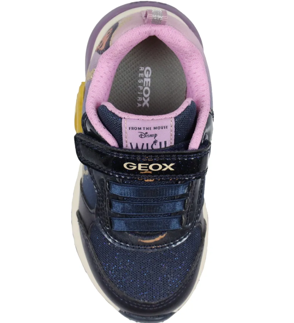 Geox Blinkesko*Sko m. Lys - Spaceclub - Ønsket - Navy/Lavender
