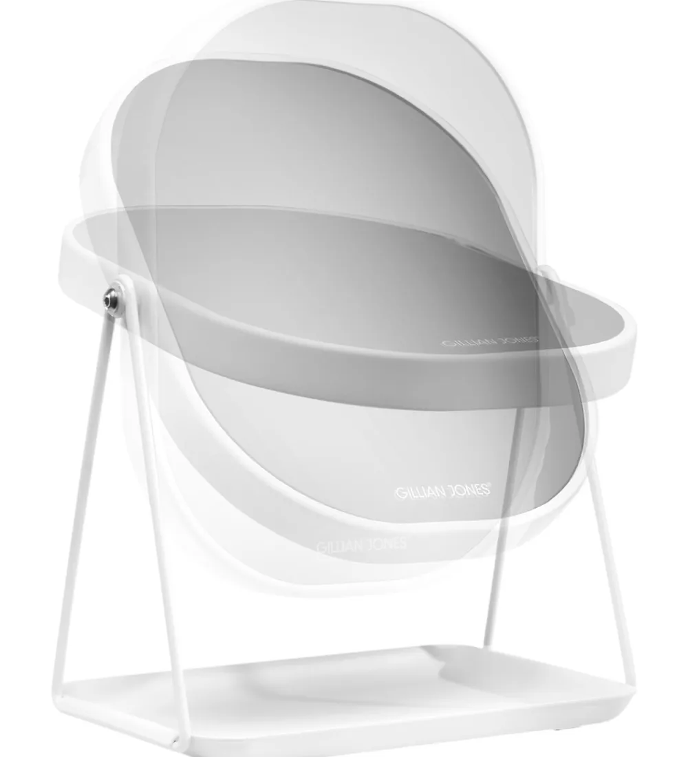 Gillian Jones Spejle*Bordspejl - Oval - Forstørrelse/Bakke - Hvid