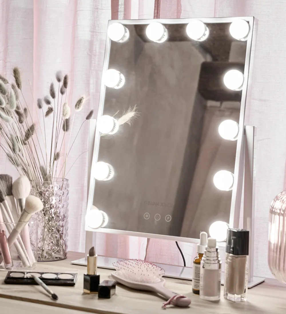 Gillian Jones Spejle*Makeupspejl - 12 LED/Touch - Hvid