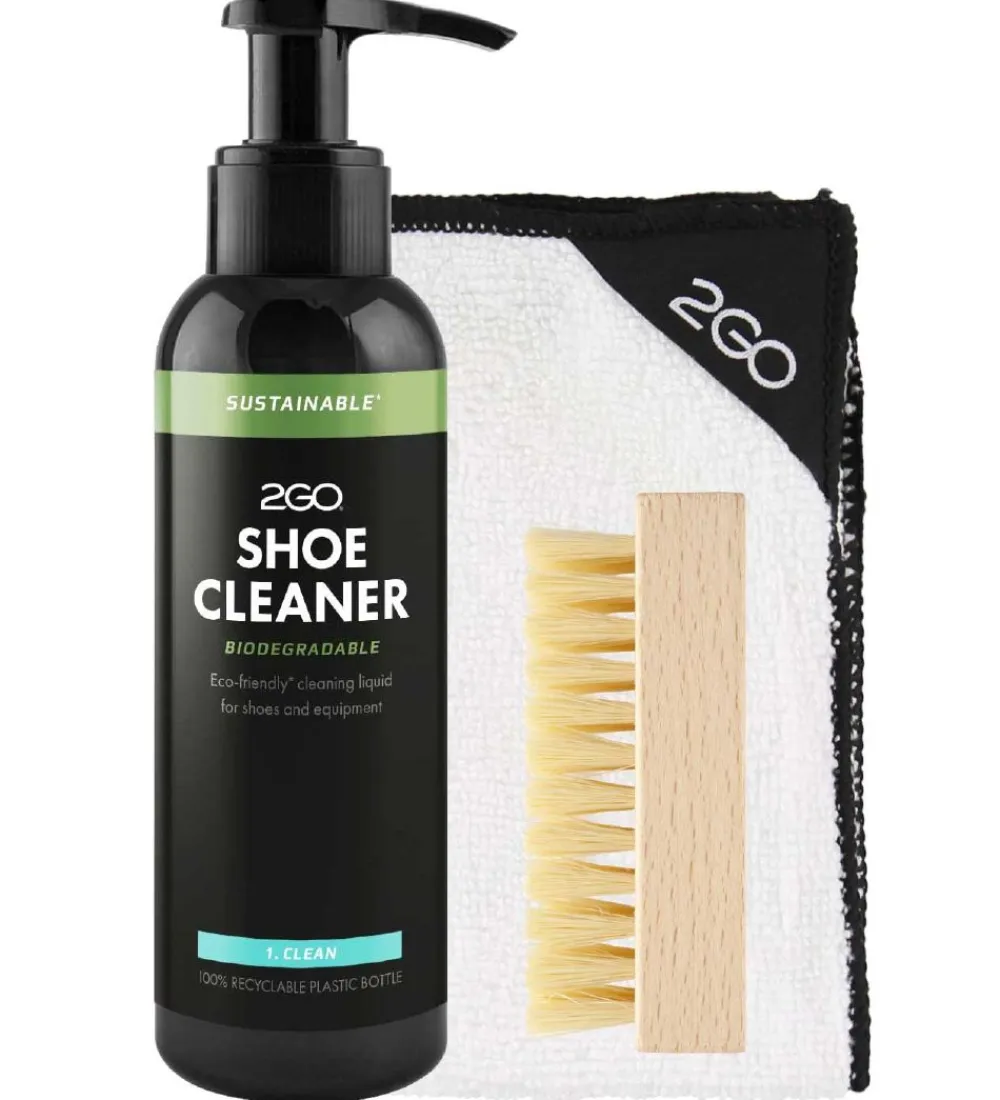 2GO Plejeprodukter|Skoplejeprodukter*Skoplejesæt - 150 ml - Trin 1 - Shoe Cleaner