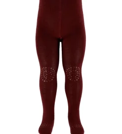 Strømpebukser-GoBabyGo Kravlestrømpebukser - Uld - Wine Red
