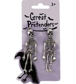 Great Pretenders Smykker*Øreclips - Spooke Scary Skeleton