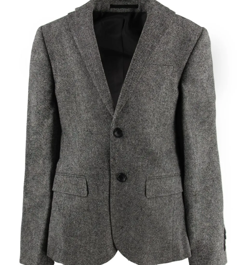 Jakkesæt Og Blazers-Grunt Blazer - Uld/Polyester - Salt & Pepper