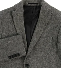 Jakkesæt Og Blazers-Grunt Blazer - Uld/Polyester - Salt & Pepper