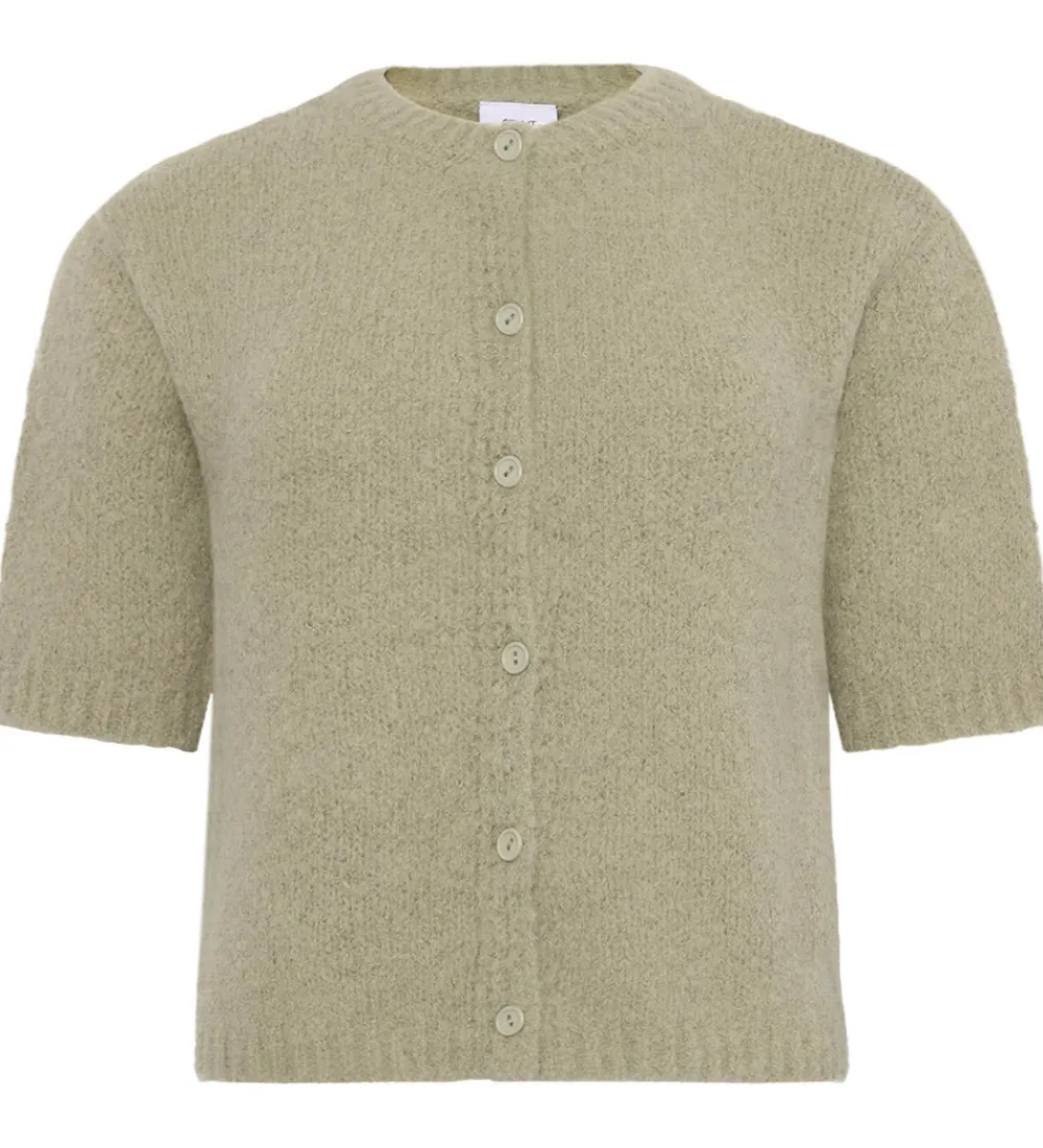 Striktrøjer-Grunt Cardigan - Strik - GrEvissa - Dust Green