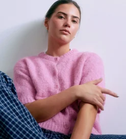 Striktrøjer-Grunt Cardigan - Strik - GrEvissa - Rose